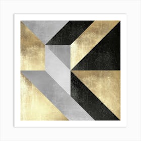 Golden geometry 13 Art Print