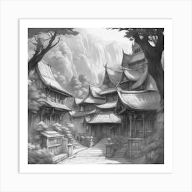 Chinese Village Art Print