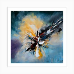 Abstract Painting colorful happy dancer Art Print