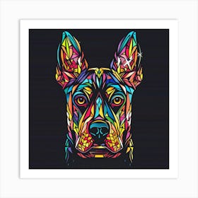 Neon Doberman Art Print