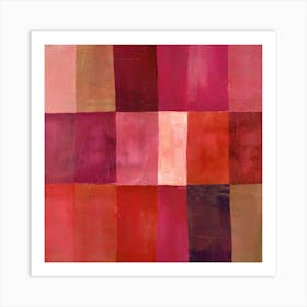 Pink Squares Art Print