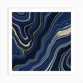 Blue Agate Art Print