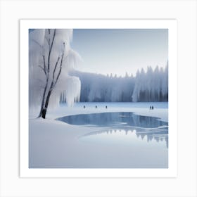 Frozen Lake Art Print