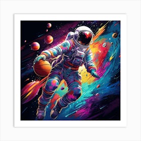 Cool Astronaut In Space Art Print