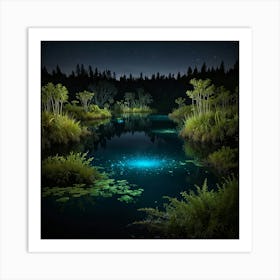 Night In The Forest 15 Art Print