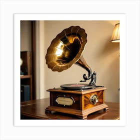 Echoes of a Golden Era: The Vintage Gramophone  Art Print