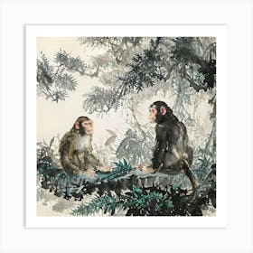 Monkeys Art Print