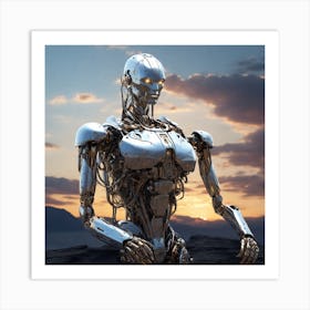 Futuristic Robot Art Print