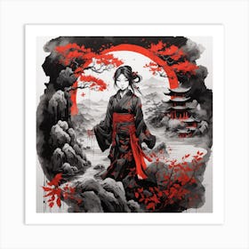 Asian Girl Art Print