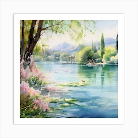 Lueur du Lac Art Print