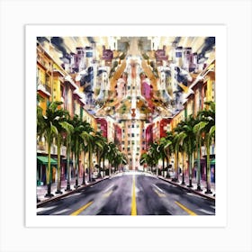 Miami Cityscape Art Print