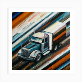 Truck On The Road Art Print