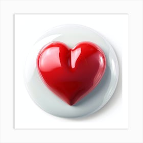 Heart Icon Isolated On White Art Print