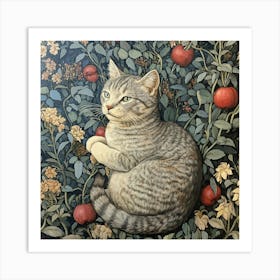 Cat In The Orchard Art Art Print