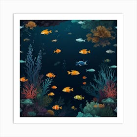 Default Create Unique Design Of Under Ocean 1 Art Print