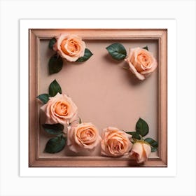 Frame With Roses 12 Art Print