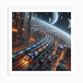 Futuristic City 354 Art Print