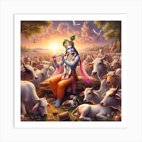 Lord Krishna Art Print