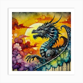 Dragon In The Sky 1 Art Print