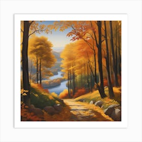 Autumn Path Art Print