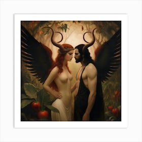 Lilith & Lucifer Art Print