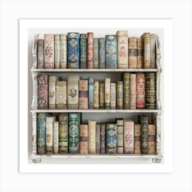 Old Bookshelf Art Print