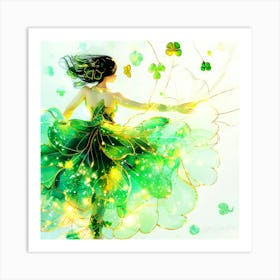 Clovers Flower - St Patrick'S Dance Art Print