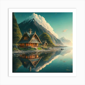 House By The Lake 2 Art Print