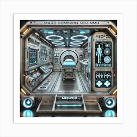 Mars Dominion Mobile Medical Unit Medpod Diagnostics And Treatment Art Print