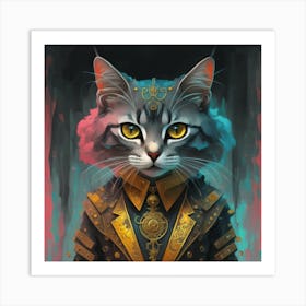 Fashion Cat Art Print Art Print