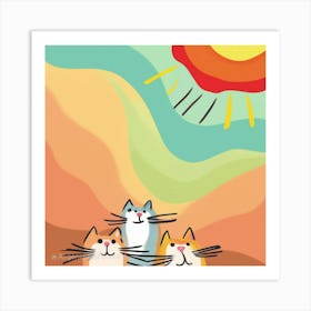 Siblings in the Sun Art Print