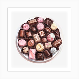 Chocolates On A Plate 12 Art Print