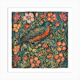 Robin In The Garden Art Print