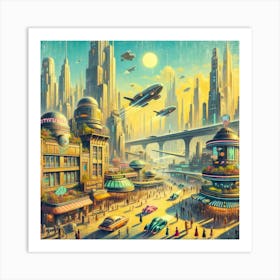 Futuristic City Art Print