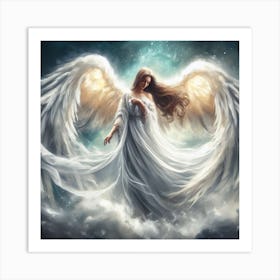 Angel With Wings Art Print