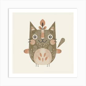 Cute Cat Illustration Art Print