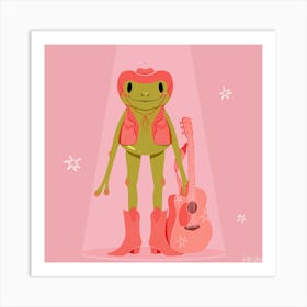 Country & Western Frog 1 Art Print