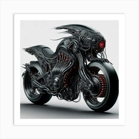 Alien Motorcycle 3 Art Print