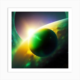 A comet is a small icy body orbiting in the Sun Art Print