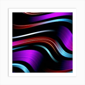 Abstract Wavy Lines 14 Poster