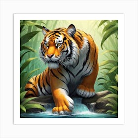 Tiger In The Jungle 1 Art Print