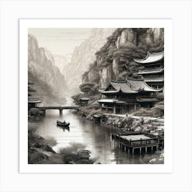 Chinese Village Art Print