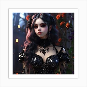 Gothic Girl Art Print