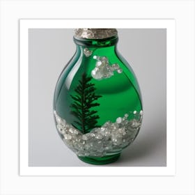 Glass Jar With Pine Tree Art Print