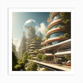 Futuristic Cityscape 228 Art Print