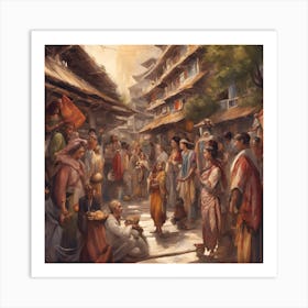 Asian Village Art Print