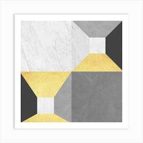 Gray and gold textures 5 Art Print