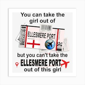 Ellesmere Port Girl Ellesmere Port Boarding Pass Poster