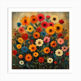 Flowers In The Garden 3 Art Print