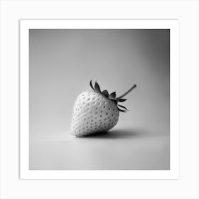 Black And White Strawberry Art Print